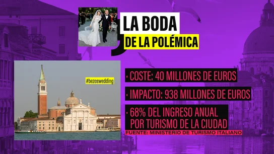 Las cifras de la boda de Bezos y Sánchez. Las cifras de la boda de Bezos y Sánchez.