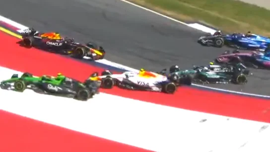Accidente de Max Verstappen y George Russell en Austria Accidente de Max Verstappen y George Russell en Austria