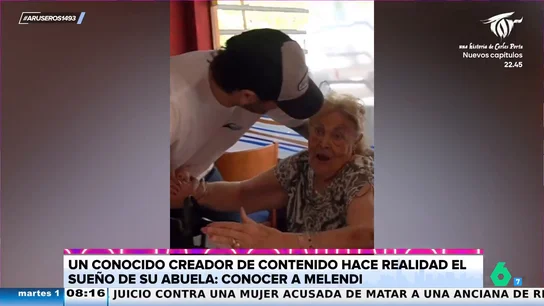 Emilia conoce a Melendi: un famoso creador de contenidos cumple el sueño de su abuela Emilia conoce a Melendi: un famoso creador de contenidos cumple el sueño de su abuela