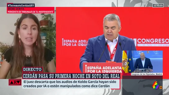 Irene Dorta señala que el juez descarta que las grabaciones del 'caso Koldo' sean IA: "Tiene plena confianza en el trabajo de la UCO" Irene Dorta señala que el juez descarta que las grabaciones del 'caso Koldo' sean IA: "Tiene plena confianza en el trabajo de la UCO"