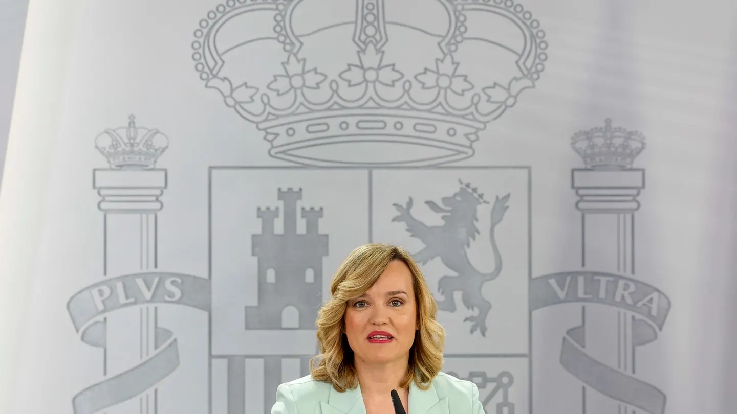 La ministra de Educación y portavoz del Gobierno, Pilar Alegría durante la rueda de prensa tras el Consejo de Ministros La ministra de Educación y portavoz del Gobierno, Pilar Alegría durante la rueda de prensa tras el Consejo de Ministros