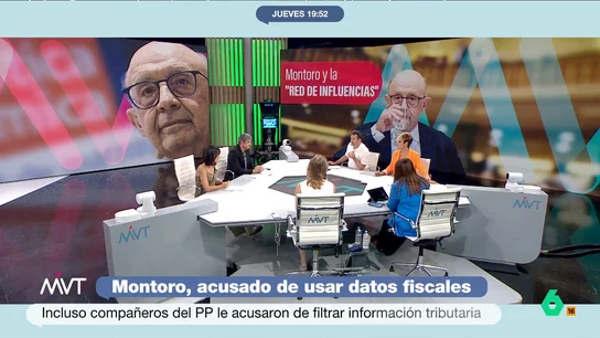 Cristina Pardo: "Están más contentos en el PP que en el PSOE con la imputación de Montoro" Más Vale Tarde recuerda en este vídeo cómo compañeros del PP de Cristóbal Montoro, como Esperanza Aguirre o Rodrigo Rato, acusaron al exministro de Hacienda, ahora imputado, de filtrar su información tributaria.
