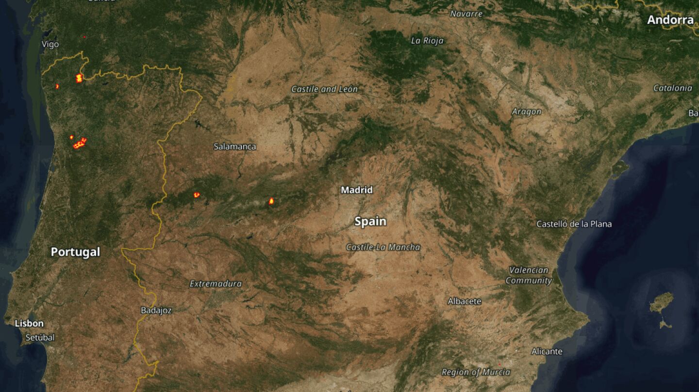 Mapa de incendios en tiempo real