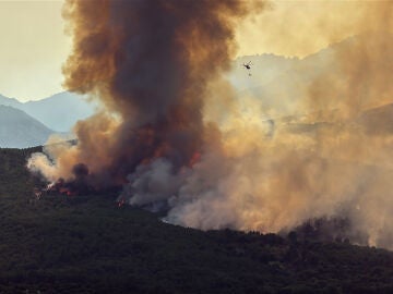 Imagen del incendio de Cuevas del Valle (Ávila) el 30 de julio de 2025