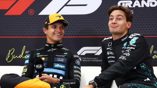 Lando Norris y George Russell Lando Norris y George Russell