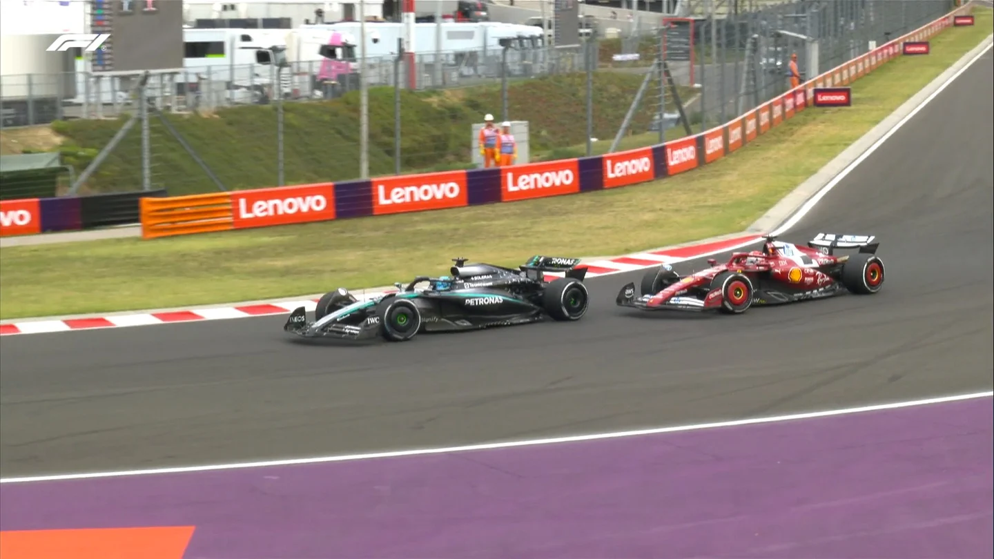 George Russell y Charles Leclerc George Russell y Charles Leclerc