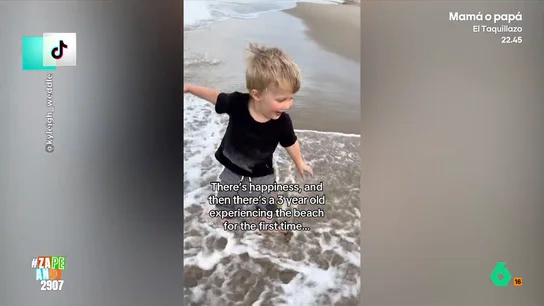 Esta es la tierna reacción de un niño que va a la playa por primera vez Sus padres quisieron inmortalizar la divertida y curiosa reacción del pequeño, que no puedo evitar levantar las manos disfrutando de la sensación de la arena o el agua por primera vez.