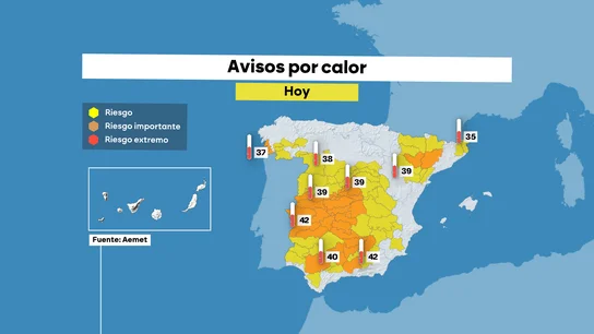 La segunda ola de calor del año dejará máximas de 43 grados hasta el domingo La segunda ola de calor del año dejará máximas de 43 grados hasta el domingo