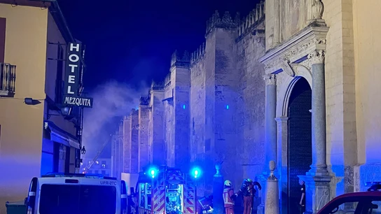 Imágenes del incendio en la Mezquita de Córdoba Imágenes del incendio en la Mezquita de Córdoba