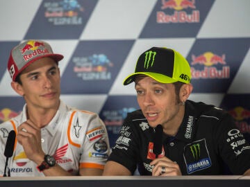 Marc M&aacute;rquez y Valentino Rossi