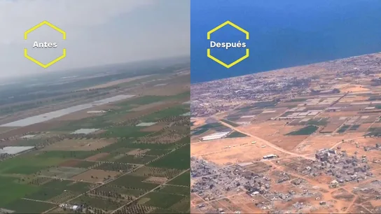 Así arrasa Israel las tierras de la Franja de Gaza para matar de hambre a la población palestina Así arrasa Israel las tierras de la Franja de Gaza para matar de hambre a la población palestina
