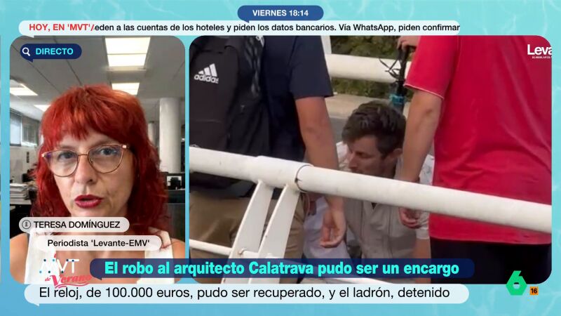 Teresa Domínguez señala que el ladrón de Calatrava podría no tener "muy planificado" el robo: "No parece el mejor momento"