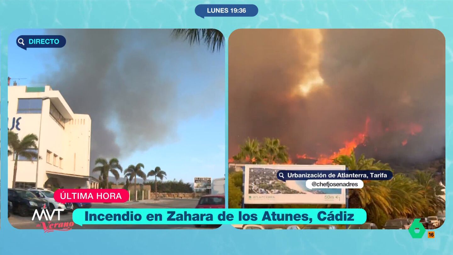 Más de 2.000 personas desalojadas en el incendio de Tarifa