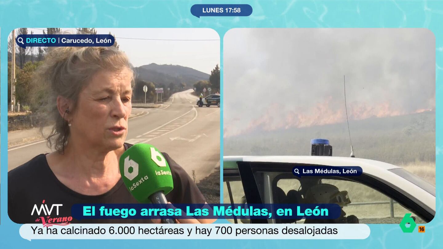 Más Vale Tarde habla con la dueña de un hotel evacuado en Las Médulas por el incendio
