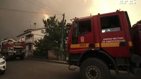 Vecinos de Las Médulas y Carucedo regresan a sus casas, algunas afectadas por las llamas Vecinos de Las Médulas y Carucedo regresan a sus casas, algunas afectadas por las llamas