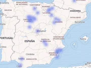 Mapa de España de Geneanet Mapa de España de Geneanet