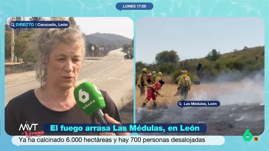 "Vimos cómo nuestro futuro se nos iba", lamenta la dueña de un hotel evacuado en Las Médulas "Vimos cómo nuestro futuro se nos iba", lamenta la dueña de un hotel evacuado en Las Médulas