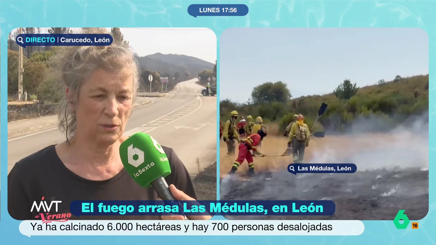 "Vimos cómo nuestro futuro se nos iba", lamenta la dueña de un hotel evacuado en Las Médulas "Vimos cómo nuestro futuro se nos iba", lamenta la dueña de un hotel evacuado en Las Médulas