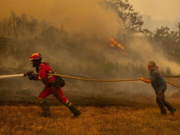 El fuego sigue arrasando Ourense, Le&oacute;n y Zamora