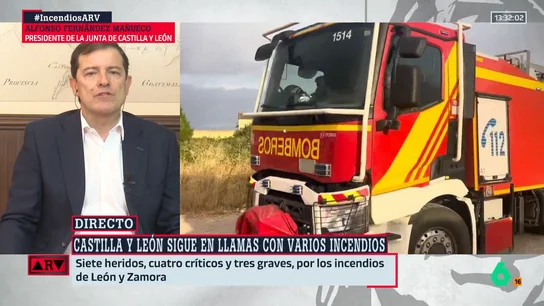 Mañueco echa balones fuera al ser preguntado por la precariedad de los bomberos forestales: "Todo el dinero que necesiten será insuficiente" Mañueco echa balones fuera al ser preguntado por la precariedad de los bomberos forestales: "Todo el dinero que necesiten será insuficiente"