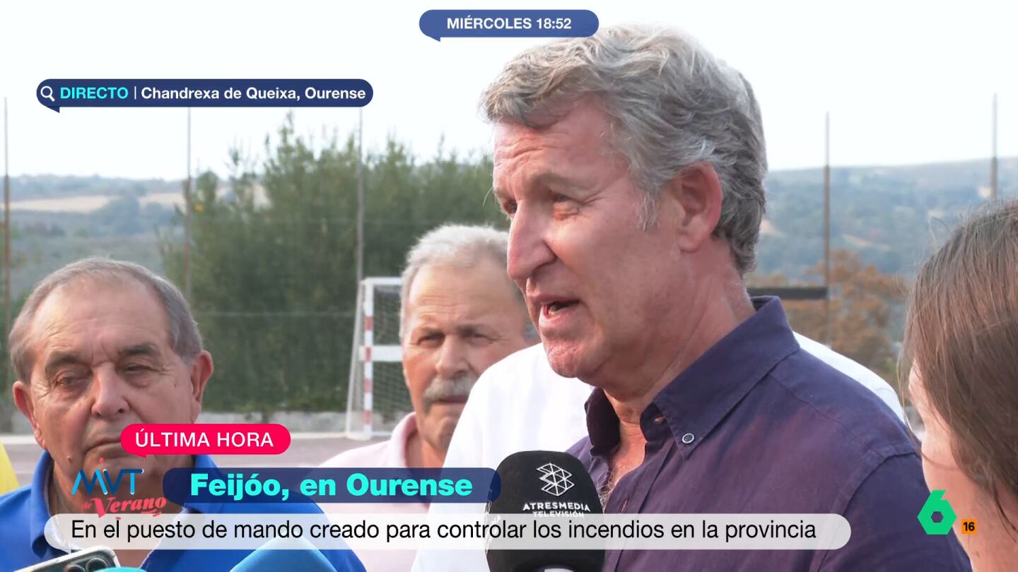 Feijóo: "Los brigadistas se juegan la vida para apagar lo que otros encienden"
