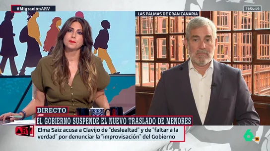 Clavijo sube el tono contra el Gobierno tras suspender el nuevo traslado de menores: "Está fallando a esos niños" Clavijo sube el tono contra el Gobierno tras suspender el nuevo traslado de menores: "Está fallando a esos niños"