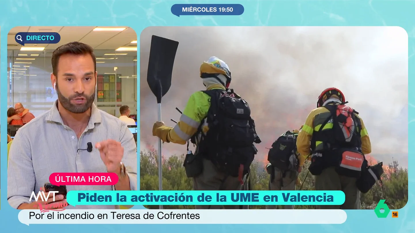 Valencia | La Generalitat pide la intervención de la UME en el incendio de Teresa de Cofrentes Valencia | La Generalitat pide la intervención de la UME en el incendio de Teresa de Cofrentes