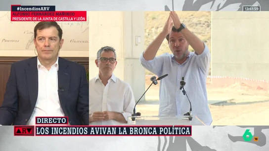 Mañueco acusa a Puente de hacer "un espectáculo tuitero" y "partidista": "Los tuits no apagan los incendios, pero sí alarman" Mañueco acusa a Puente de hacer "un espectáculo tuitero" y "partidista": "Los tuits no apagan los incendios, pero sí alarman"