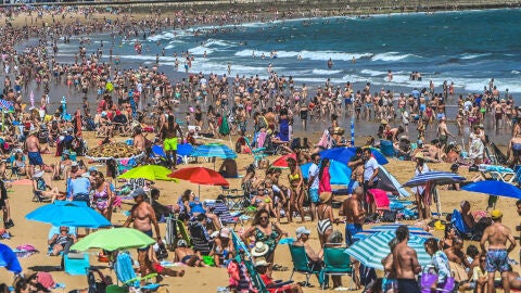 La playa de El Sardinero en Santander, Cantabria
