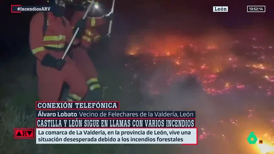 Álvaro Lobato, un vecino de León que ayudó a apagar incendios: "Nunca estuve tan cansado, sentía que me daba un infarto" Álvaro Lobato, un vecino de León que ayudó a apagar incendios: "Nunca estuve tan cansado, sentía que me daba un infarto"