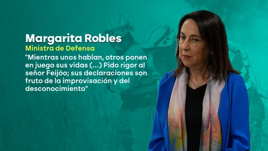 Robles acusa a Feijóo de "falta de rigor": "Mientras unos hablan, otros ponen en juego su vida" Robles acusa a Feijóo de "falta de rigor": "Mientras unos hablan, otros ponen en juego su vida"
