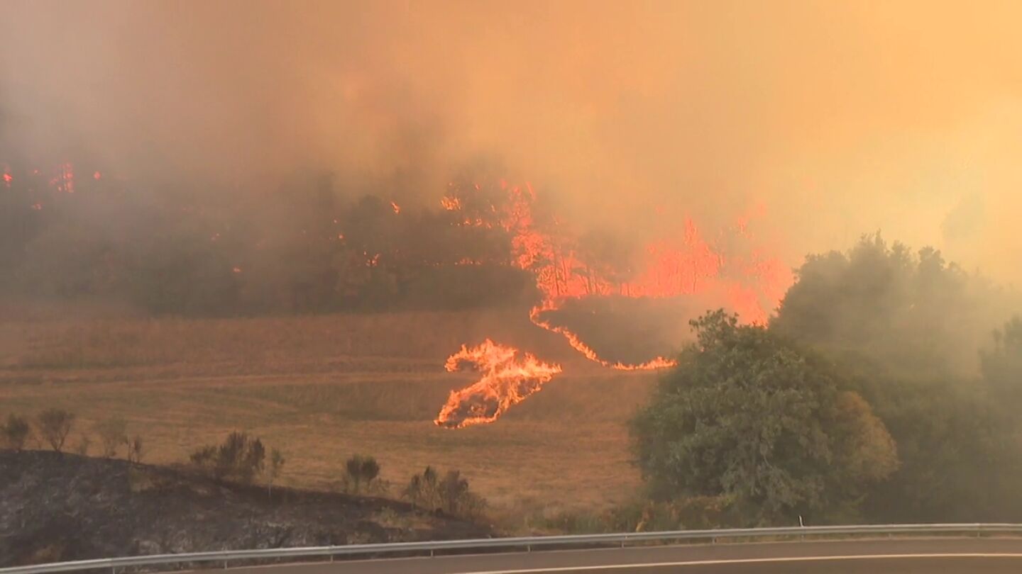 laSexta, testigo del incendio que sufre Ourense