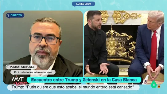 Pedro Rodríguez: "Lo que vemos es una perfecta ilustración de la incompetencia y la corrupción de la Administración Trump" Este lunes, Donald Trump se ha reunido con varios líderes europeos, entre ellos Volodímir Zelenski. Para Rodríguez, esta reunión debería ser "el final de un proceso negociador".