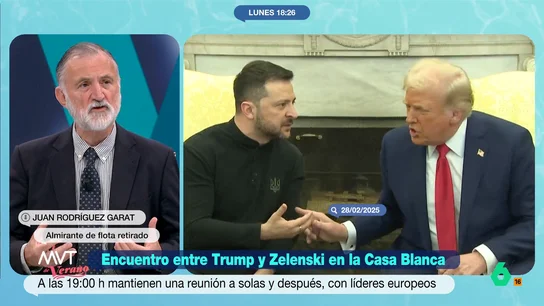 Garat, sobre Trump: "Quiere pasar a la historia con el acuerdo de paz en Ucrania y eso le lleva a ceder más de lo que debería" Juan Rodríguez Garat analiza en este vídeo qué se espera del encuentro entre Trump y Zelenski y asegura que el presidente de EEUU "no está representando los intereses de EEUU ni Ucrania, sino los suyos propios".