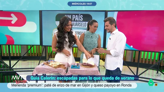 "Que alguien te mire como Calero mira al chorizo": María Lamela y Marina Valdés prueban las delicias de Ronda Marina Valdés y María Lamela prueban en directo algunas de las delicias que Luis Calero trae de su visita a ronda, entre ellas el chorizo y el queso de cabra payoya, nombrado mejor queso de mezcla de España en 2025.
