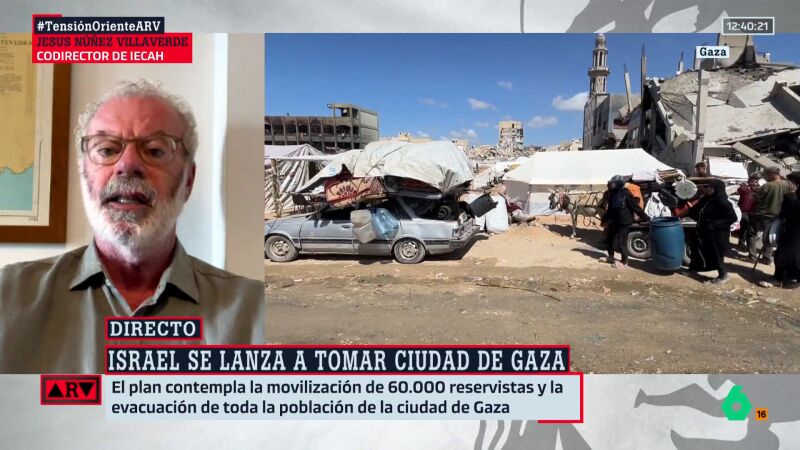 Jesús Núñez señala que el plan "inhumano" de Netanyahu consiste en sellar la ciudad: "Elimina todos los hogares"