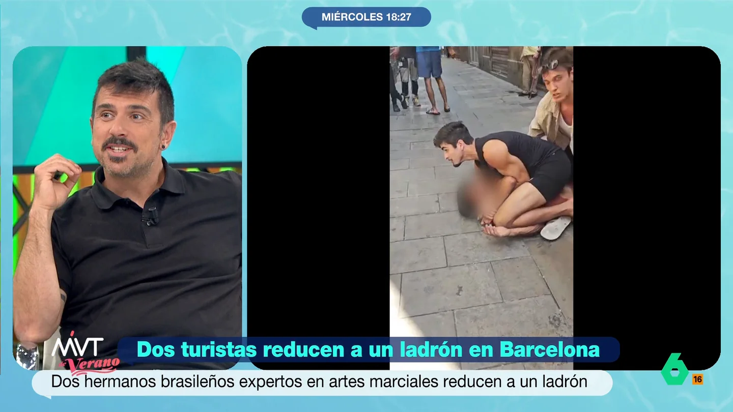 Ramón Espinar desvela que no sabe artes marciales: "No sé ni coger la raqueta, Julio" Dos hermanos brasileños han conseguido cazar a un ladrón que acababa de robar a un turista en Barcelona. Gracias a sus conocimientos en jiu-jitsu han podido inmovilizarlo hasta la llegada de las autoridades.