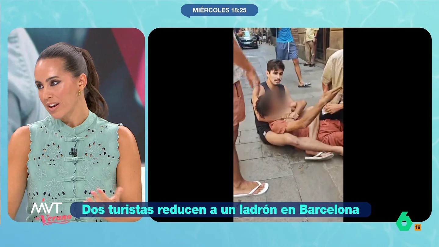 Marina Valdés, a los turistas que inmovilizaron a un ladrón en Barcelona: "Por actos heroicos se puede conceder la nacionalidad" Más Vale Tarde analiza el heroico acto de dos turistas brasileños que, con sus conocimientos de jiu-jitsu, han conseguido reducir a un ladrón que acababa de robar una cadena de oro. Consideran pedir la nacionalidad.