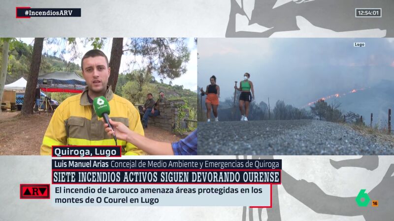 El concejal de Medio Ambiente de Quiroga, Lugo, relata los angustiosos días que viven por el fuego: "Esperaremos a que se apague"