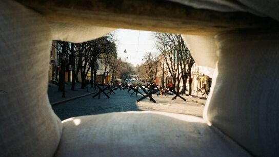 Imagen de Kiev plagada de barricadas