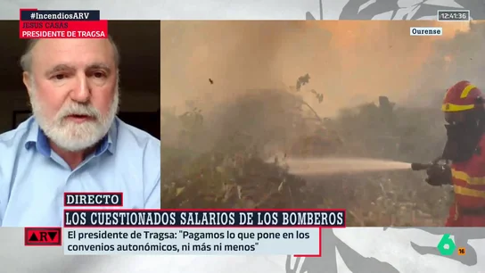 El presidente de Tragsa explica las diferencias de los bomberos dependiendo de la comunidad autónoma: "No hay homogeneidad" El presidente de Tragsa explica las diferencias de los bomberos dependiendo de la comunidad autónoma: "No hay homogeneidad"