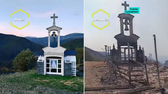 Arnado, antes y después de los incendios Arnado, antes y después de los incendios