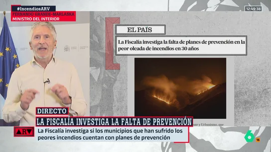 Marlaska, sobre los planes de prevención Marlaska, sobre los planes de prevención