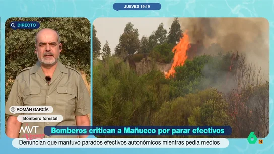 Un bombero forestal desmiente el llamamiento del Gobierno de Castilla y León: "No se nos ha activado a pesar de ofrecernos" Román García, bombero forestal de Castilla y León, explica en Más Vale Tarde que ha pedido hasta en dos ocasiones reincorporarse a las tareas de extinción de los incendios durante sus vacaciones. Sin embargo, sigue esperando en casa.