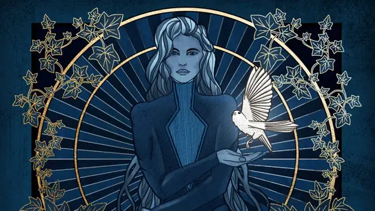 Detalle de la portada de 'Canción de la lluvia eterna' Detalle de la portada de 'Canción de la lluvia eterna'