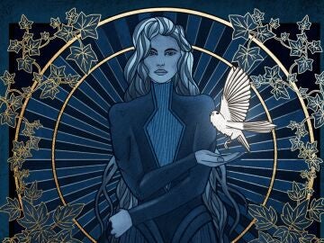 Detalle de la portada de 'Canción de la lluvia eterna'