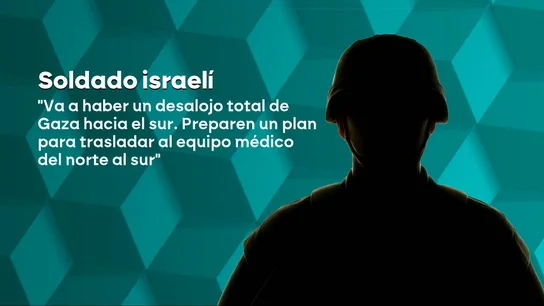 Mensaje de un soldado israelí pidiendo la evacuación del hospital Al Shifa Mensaje de un soldado israelí pidiendo la evacuación del hospital Al Shifa