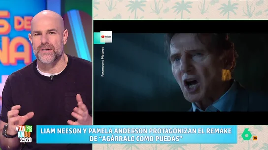 Alberto Rey se rinde ante 'Agárralo como puedas' con Liam Neeson y Pamela Anderson: "Consigue que te rías, por insistencia" Alberto Rey ya ha visto 'Agárralo como puedas', el remake protagonizado por Liam Neeson y Pamela Anderson donde derrochan química y sentido de la comedia. Su análisis, en este vídeo.