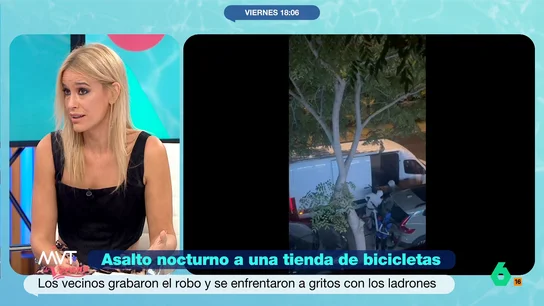 Afra Blanco, sobre el asalto a la tienda de bicicletas: "Todo apunta a que sea una actividad profesional y organizada" El establecimiento sufría el robo de 15 bicicletas de alta gama. El asalto tan solo duró dos minutos lo que podría mostrar que, como señala Blanco, no era la primera vez que los ladrones actuaban.