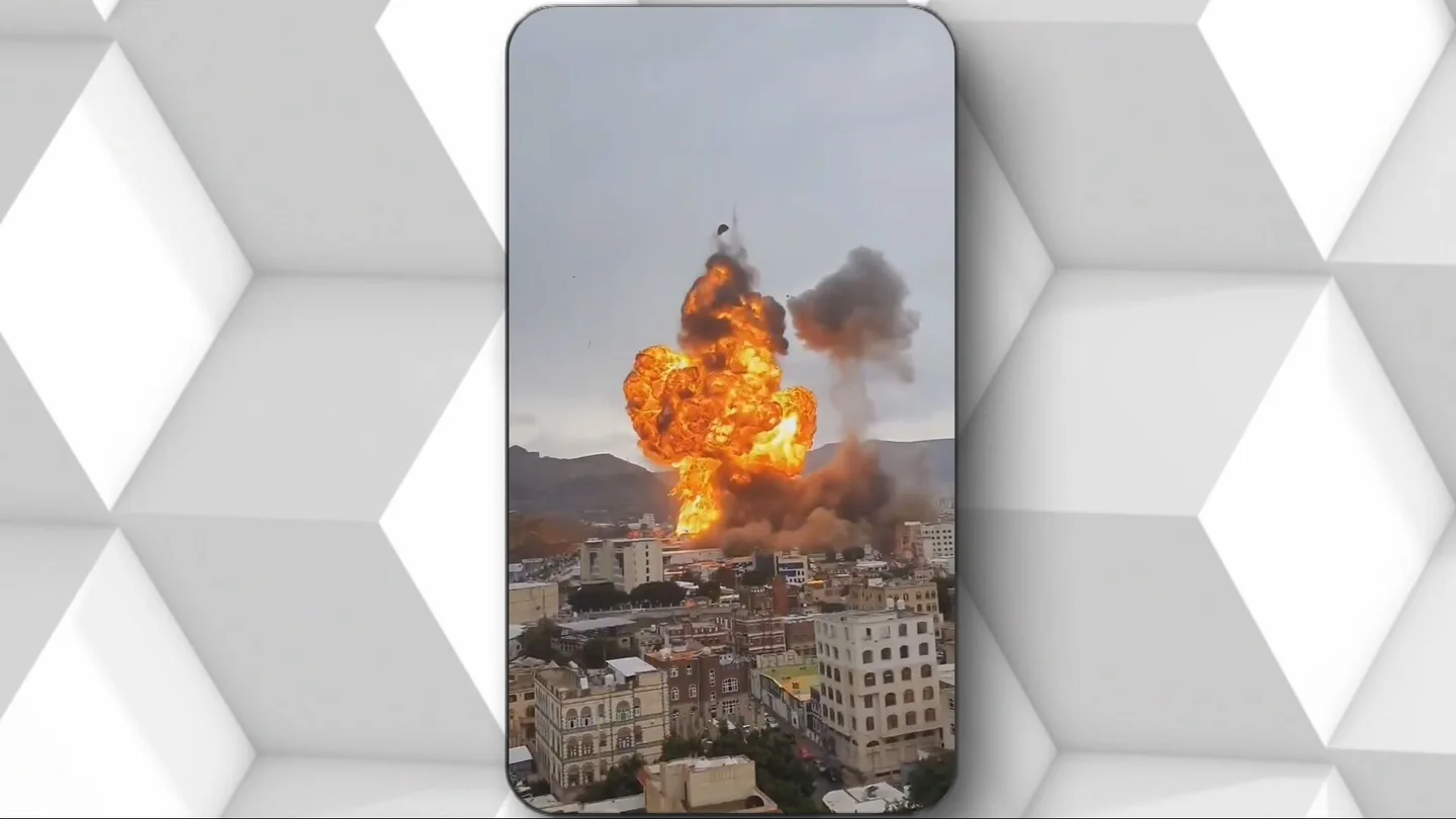 Bombardeos israelíes en la capital de Yemen. Bombardeos israelíes en la capital de Yemen.